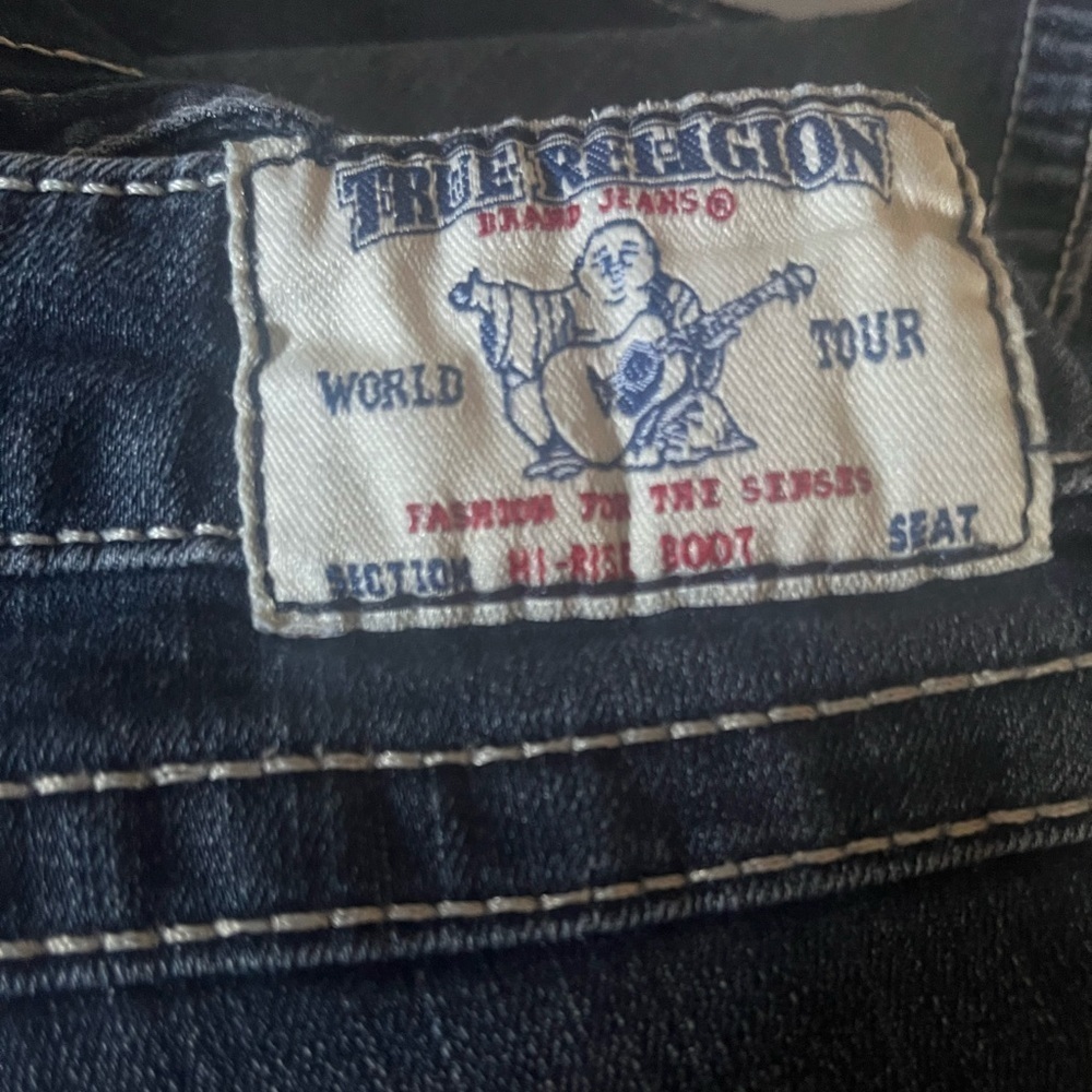 Ladies True Religion High Rise Dark Wash Jeans Size 31 - Picture 6 of 6